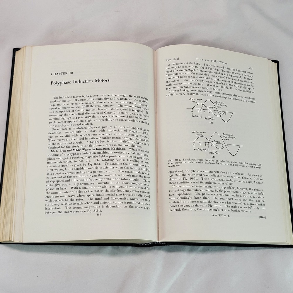 1961 Electric Machinery: The Dynamics and Statics of Electromechanical Energy HC - Picture 10 of 12